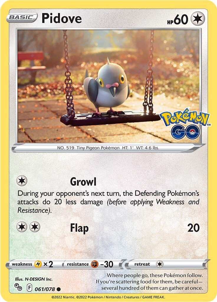 Pidove (061/078) [Pokémon GO] | Kessel Run Games Inc. 