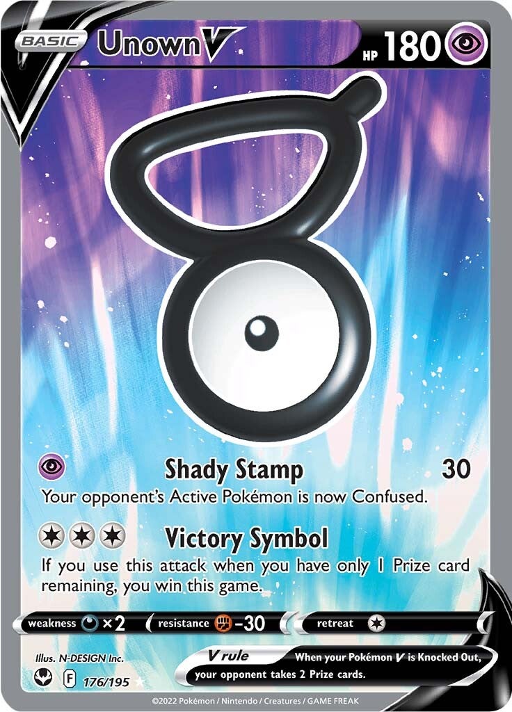 Unown V (176/195) [Sword & Shield: Silver Tempest] | Kessel Run Games Inc. 