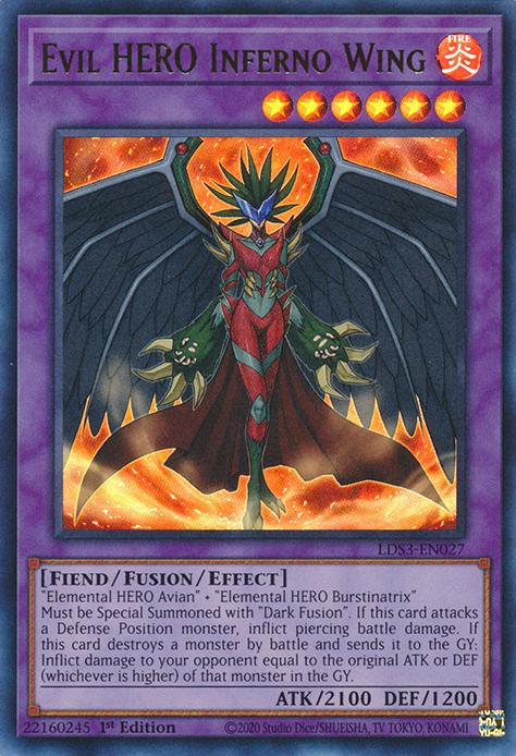 Evil HERO Inferno Wing [LDS3-EN027] Ultra Rare | Kessel Run Games Inc. 