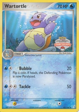 Wartortle (42/100) (States Championship Promo) [EX: Crystal Guardians] | Kessel Run Games Inc. 