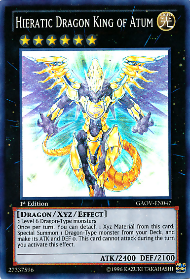 Hieratic Dragon King of Atum [GAOV-EN047] Super Rare | Kessel Run Games Inc. 