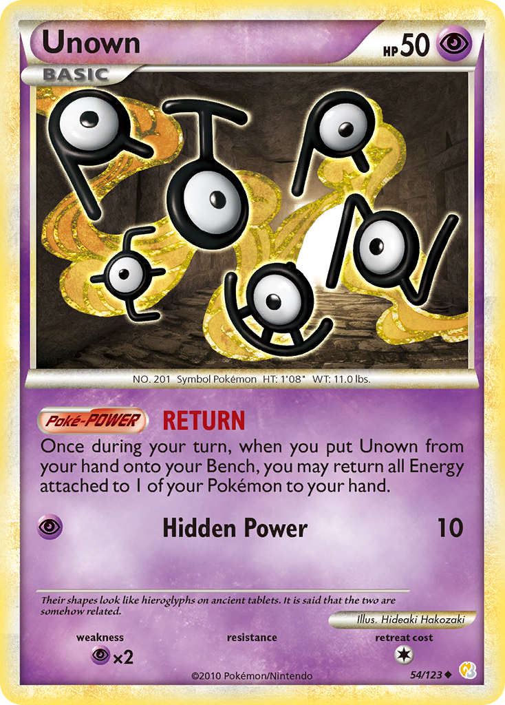 Unown (54/123) [HeartGold & SoulSilver: Base Set] | Kessel Run Games Inc. 