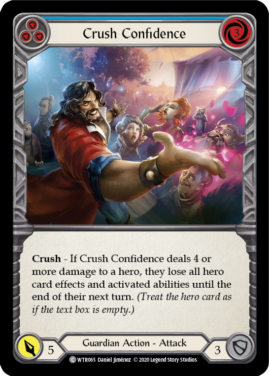 Crush Confidence (Blue) [U-WTR065] (Welcome to Rathe Unlimited)  Unlimited Rainbow Foil | Kessel Run Games Inc. 