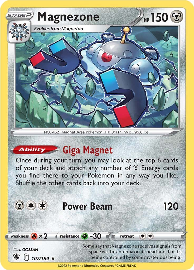 Magnezone (107/189) (Theme Deck Exclusive) [Sword & Shield: Astral Radiance] | Kessel Run Games Inc. 