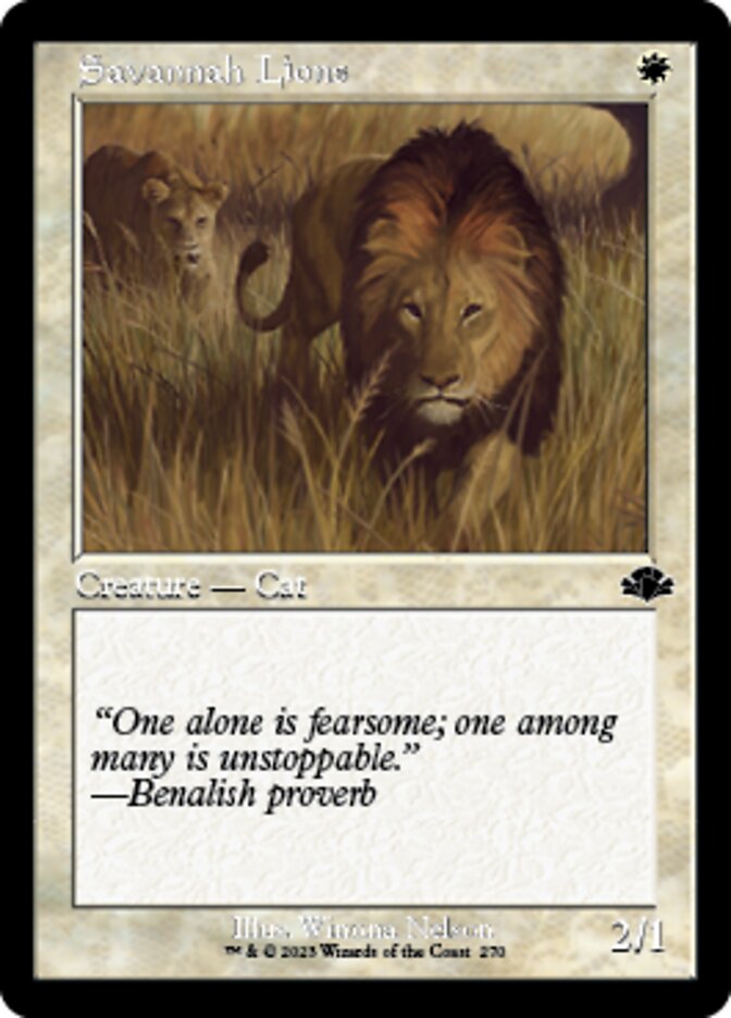 Savannah Lions (Retro) [Dominaria Remastered] | Kessel Run Games Inc. 