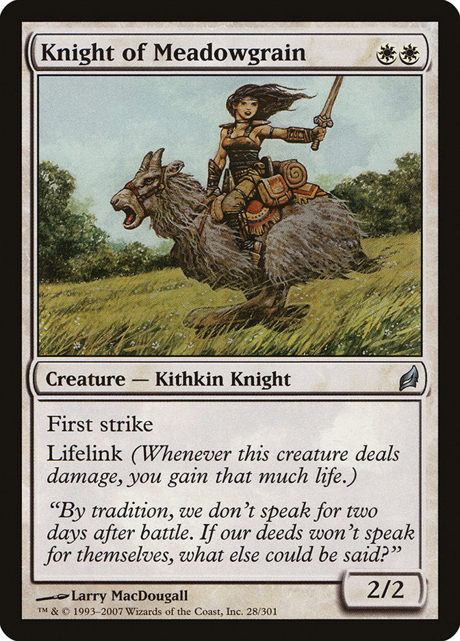 Knight of Meadowgrain [Lorwyn] | Kessel Run Games Inc. 