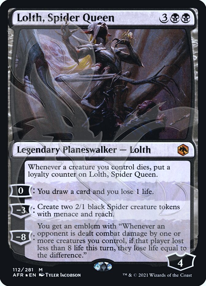 Lolth, Spider Queen (Ampersand Promo) [Dungeons & Dragons: Adventures in the Forgotten Realms Promos] | Kessel Run Games Inc. 