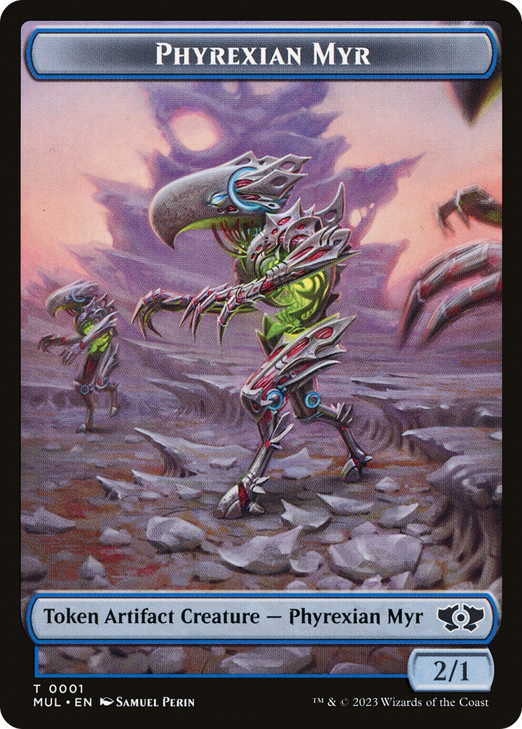 Phyrexian Myr // Spirit (14) Double-Sided Token [March of the Machine Tokens] | Kessel Run Games Inc. 