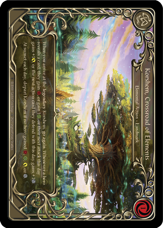 Korshem, Crossroad of Elements [U-ELE000] (Tales of Aria Unlimited)  Unlimited Rainbow Foil | Kessel Run Games Inc. 