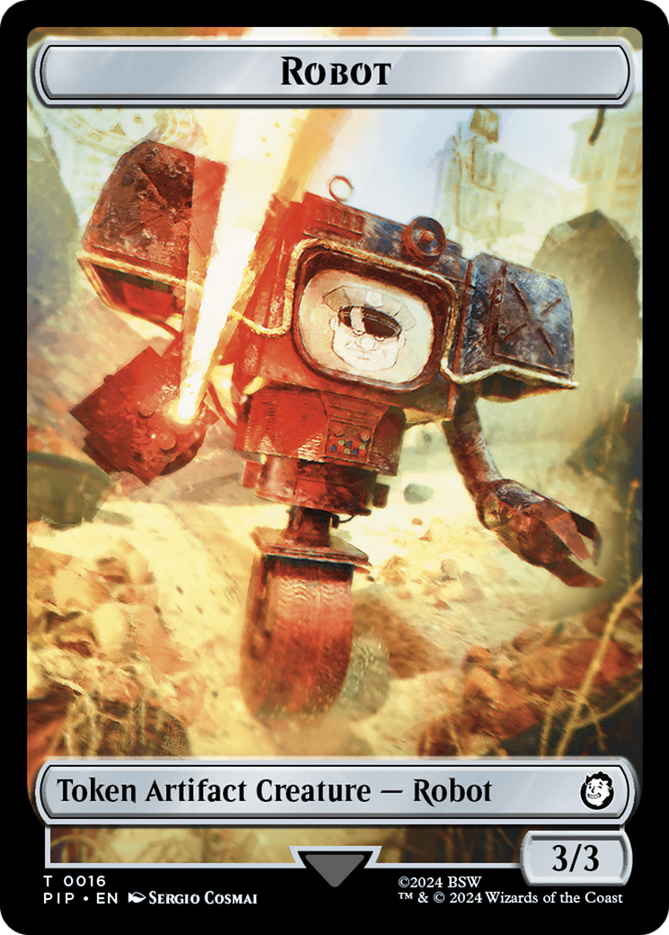 Radiation // Robot Double-Sided Token [Fallout Tokens] | Kessel Run Games Inc. 