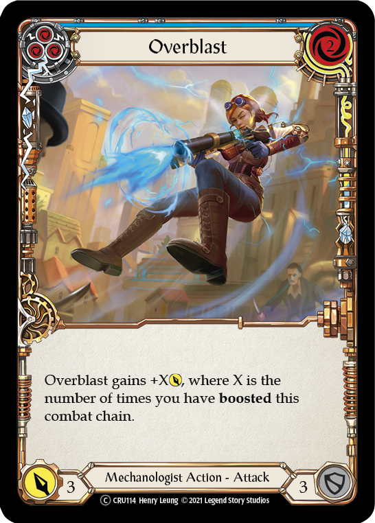 Overblast (Blue) [U-CRU114] (Crucible of War Unlimited)  Unlimited Rainbow Foil | Kessel Run Games Inc. 