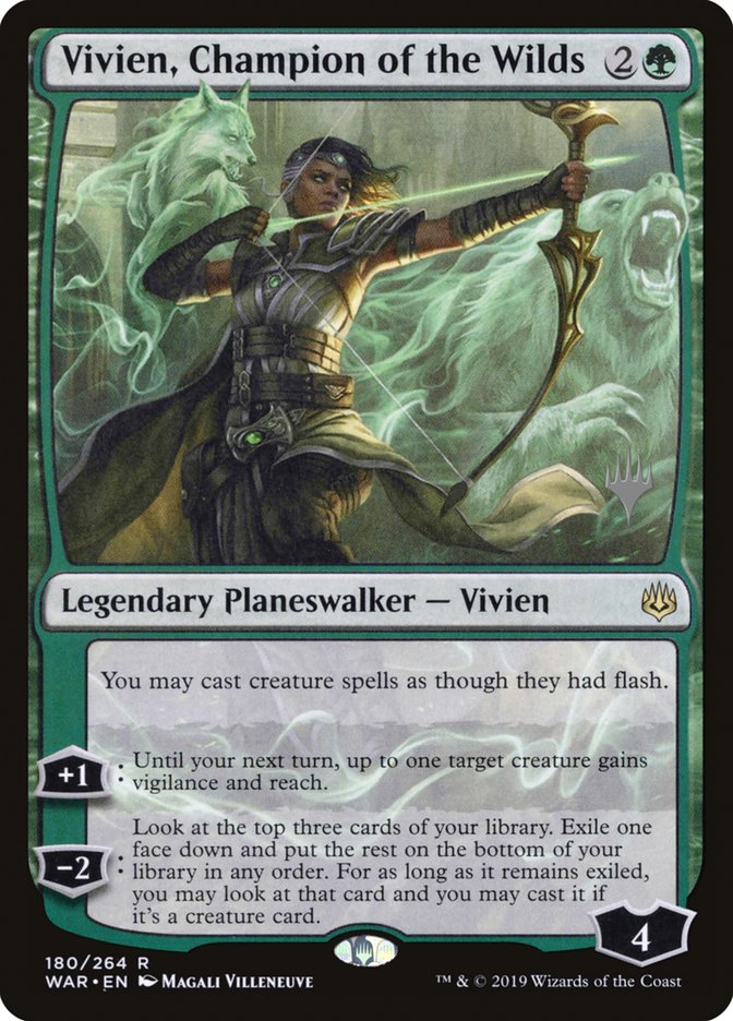 Vivien, Champion of the Wilds (Promo Pack) [War of the Spark Promos] | Kessel Run Games Inc. 