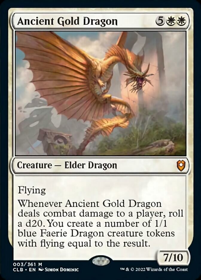 Ancient Gold Dragon [Commander Legends: Battle for Baldur's Gate] | Kessel Run Games Inc. 