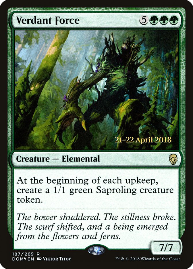 Verdant Force [Dominaria Prerelease Promos] | Kessel Run Games Inc. 