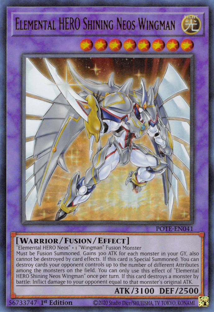 Elemental HERO Shining Neos Wingman [POTE-EN041] Ultra Rare | Kessel Run Games Inc. 