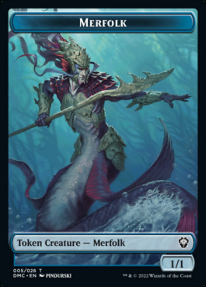 Merfolk Token [Dominaria United Commander Tokens] | Kessel Run Games Inc. 