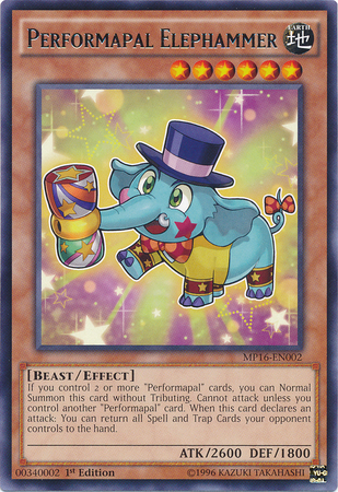 Performapal Elephammer [MP16-EN002] Rare | Kessel Run Games Inc. 