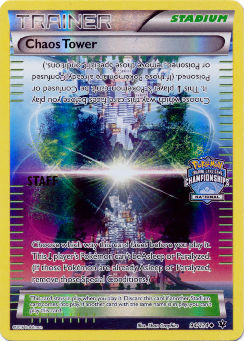 Chaos Tower (94/124) (National Championship Promo Staff) [XY: Fates Collide] | Kessel Run Games Inc. 