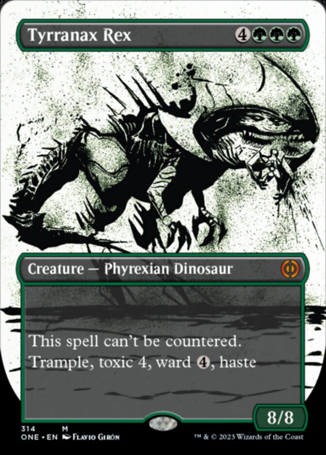 Tyrranax Rex (Borderless Ichor) [Phyrexia: All Will Be One] | Kessel Run Games Inc. 