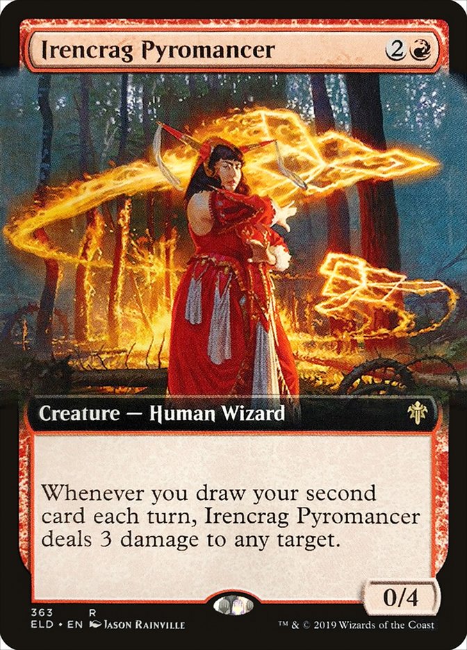 Irencrag Pyromancer (Extended Art) [Throne of Eldraine] | Kessel Run Games Inc. 