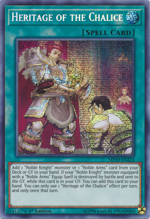 Heritage of the Chalice [MP19-EN224] Prismatic Secret Rare | Kessel Run Games Inc. 