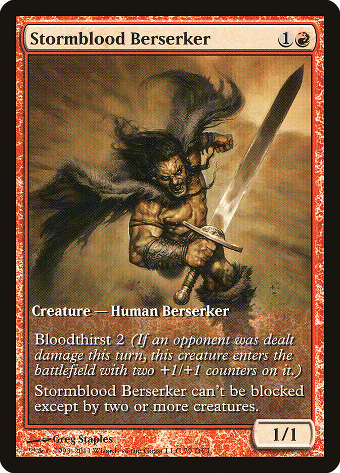 Stormblood Berserker (Extended Art) [Magic 2012 Promos] | Kessel Run Games Inc. 