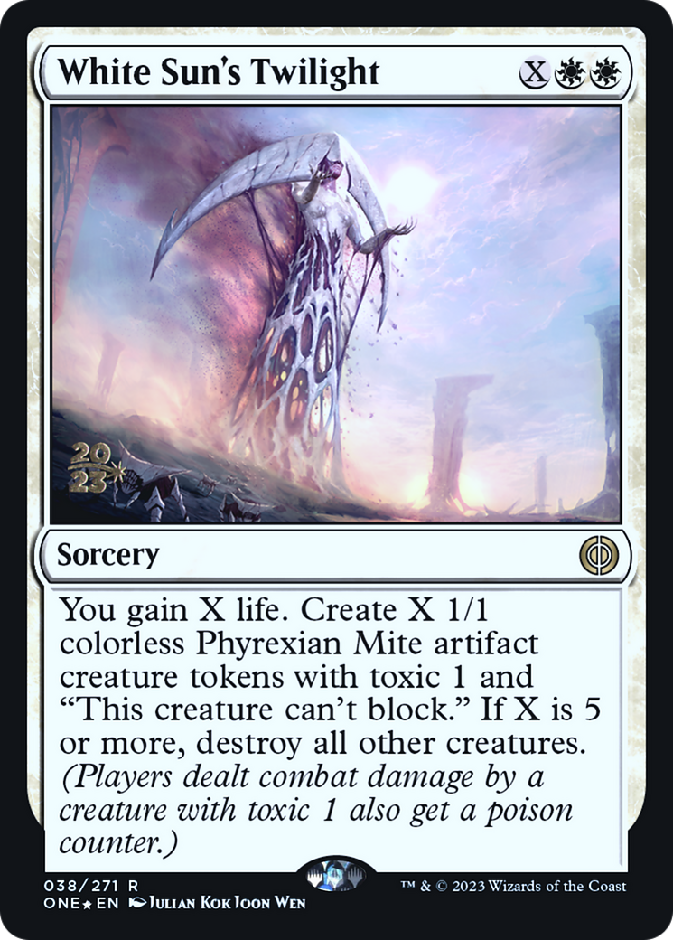 White Sun's Twilight [Phyrexia: All Will Be One Prerelease Promos] | Kessel Run Games Inc. 