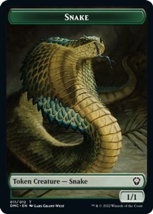 Human // Snake Double-Sided Token [Dominaria United Commander Tokens] | Kessel Run Games Inc. 