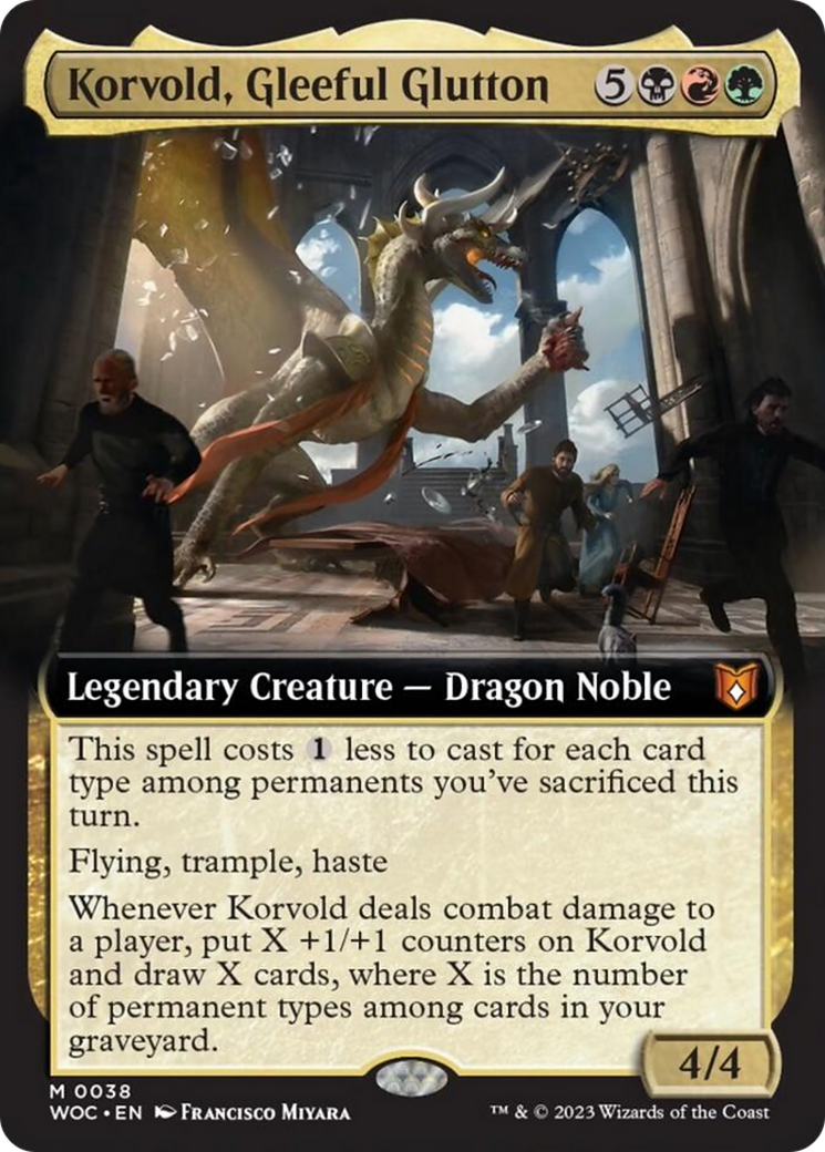 Korvold, Gleeful Glutton (Extended Art) [Wilds of Eldraine Commander] | Kessel Run Games Inc. 