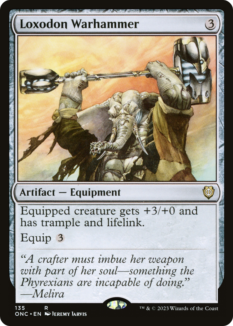 Loxodon Warhammer [Phyrexia: All Will Be One Commander] | Kessel Run Games Inc. 