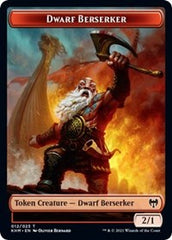 Dwarf Berserker // Tibalt, Cosmic Impostor Emblem Double-Sided Token [Kaldheim Tokens] | Kessel Run Games Inc. 