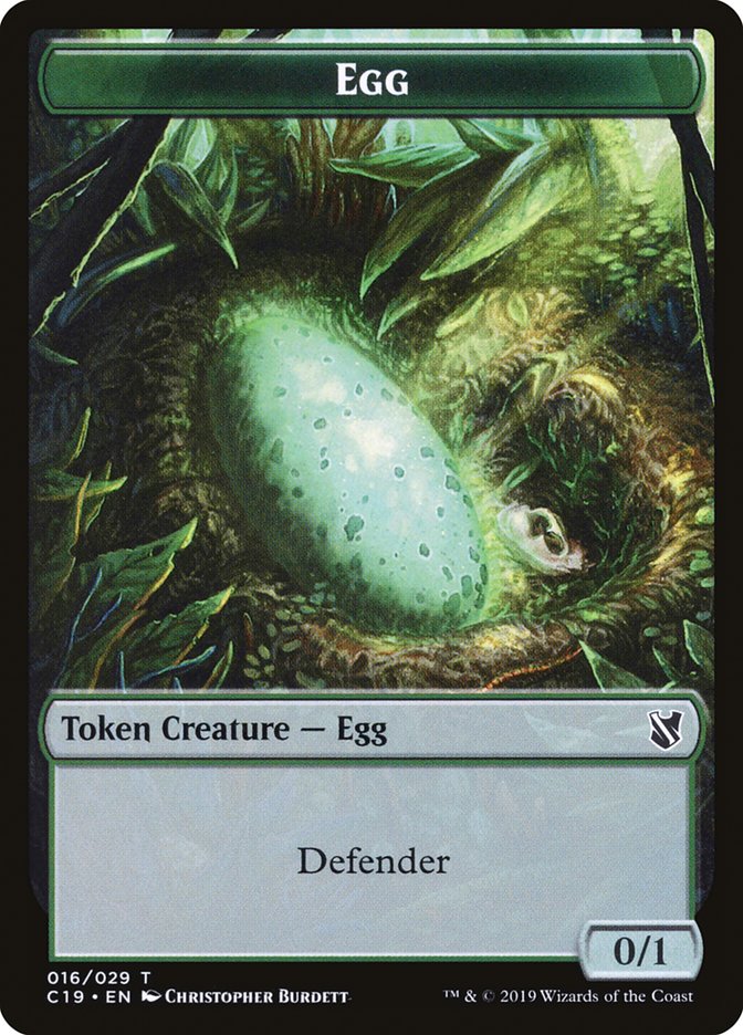 Rhino // Egg Double-Sided Token [Commander 2019 Tokens] | Kessel Run Games Inc. 