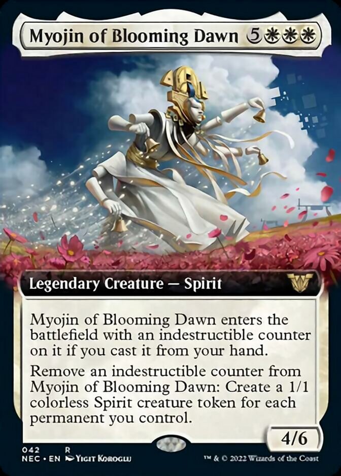Myojin of Blooming Dawn (Extended Art) [Kamigawa: Neon Dynasty Commander] | Kessel Run Games Inc. 