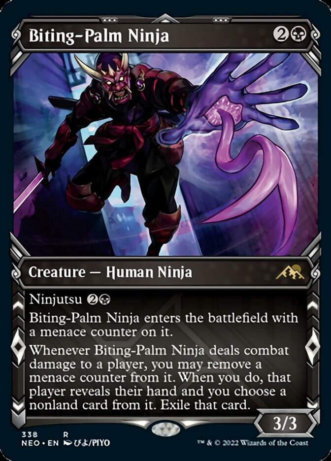 Biting-Palm Ninja (Showcase Ninja) [Kamigawa: Neon Dynasty] | Kessel Run Games Inc. 