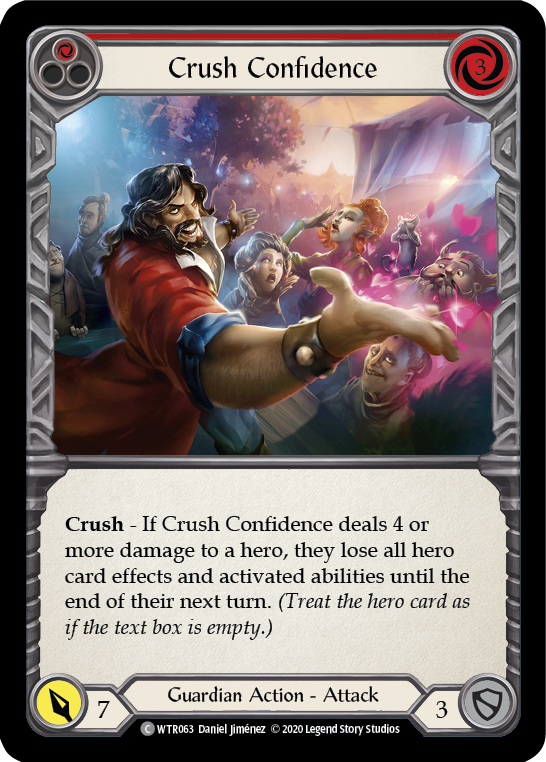 Crush Confidence (Red) [U-WTR063] (Welcome to Rathe Unlimited)  Unlimited Rainbow Foil | Kessel Run Games Inc. 