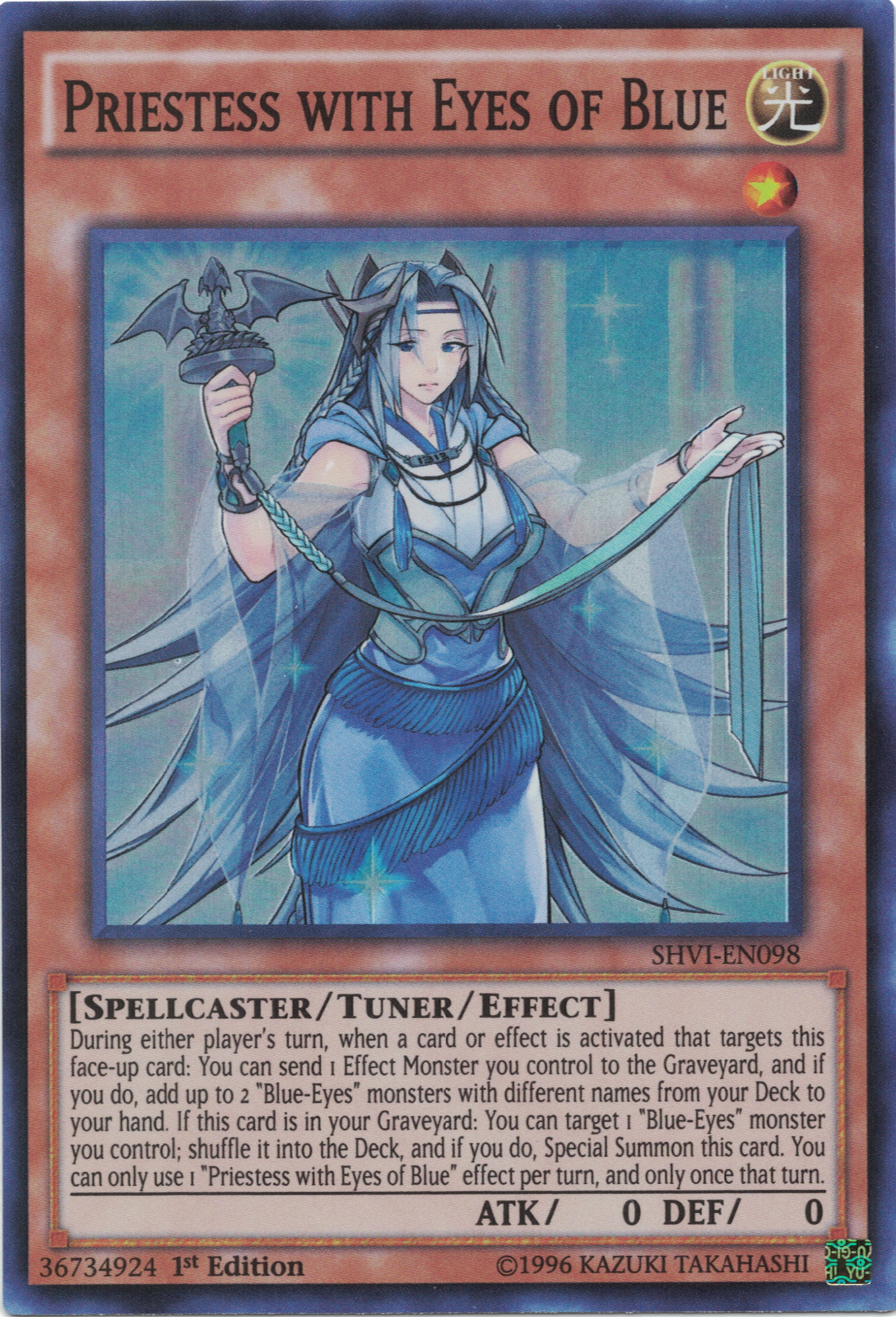 Priestess with Eyes of Blue [SHVI-EN098] Super Rare | Kessel Run Games Inc. 