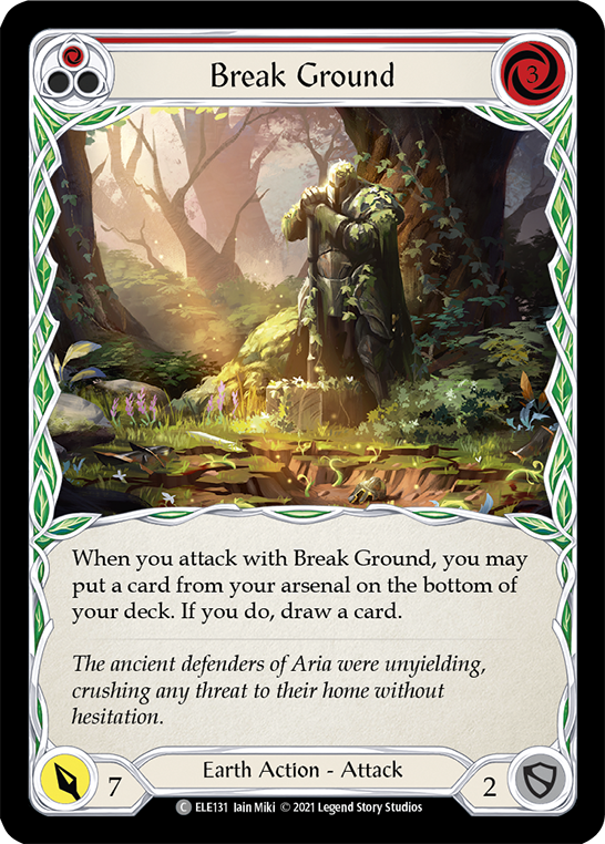 Break Ground (Red) [ELE131] (Tales of Aria)  1st Edition Rainbow Foil | Kessel Run Games Inc. 