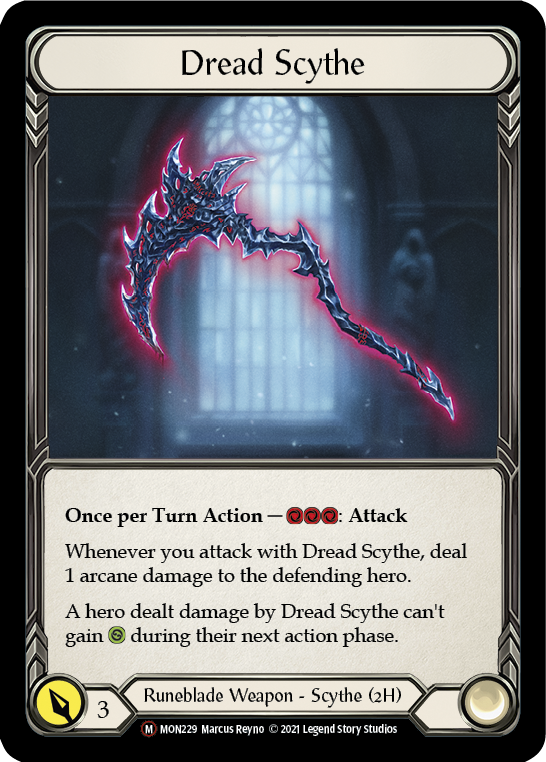 Dread Scythe [U-MON229-RF] (Monarch Unlimited)  Unlimited Rainbow Foil | Kessel Run Games Inc. 