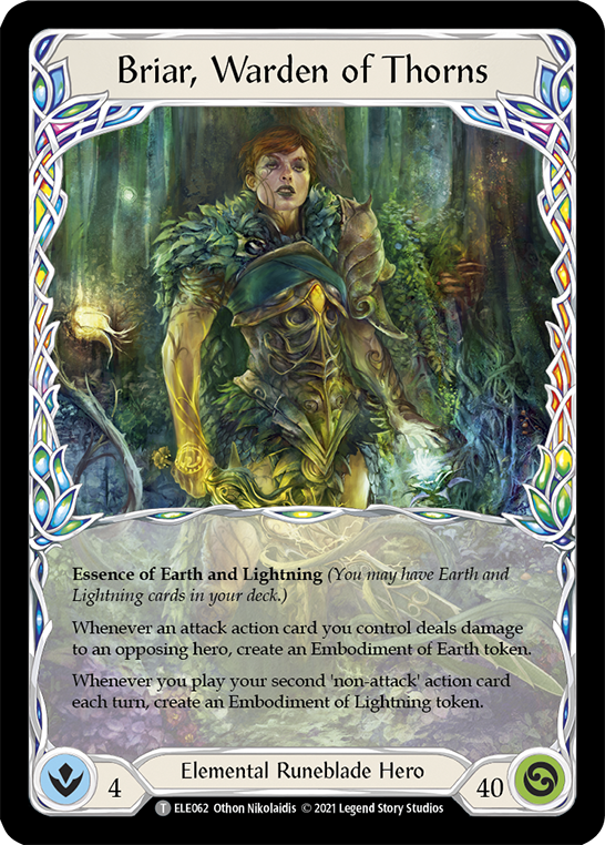 Briar, Warden of Thorns // Titan's Fist [ELE062 // ELE202] (Tales of Aria)  1st Edition Normal | Kessel Run Games Inc. 