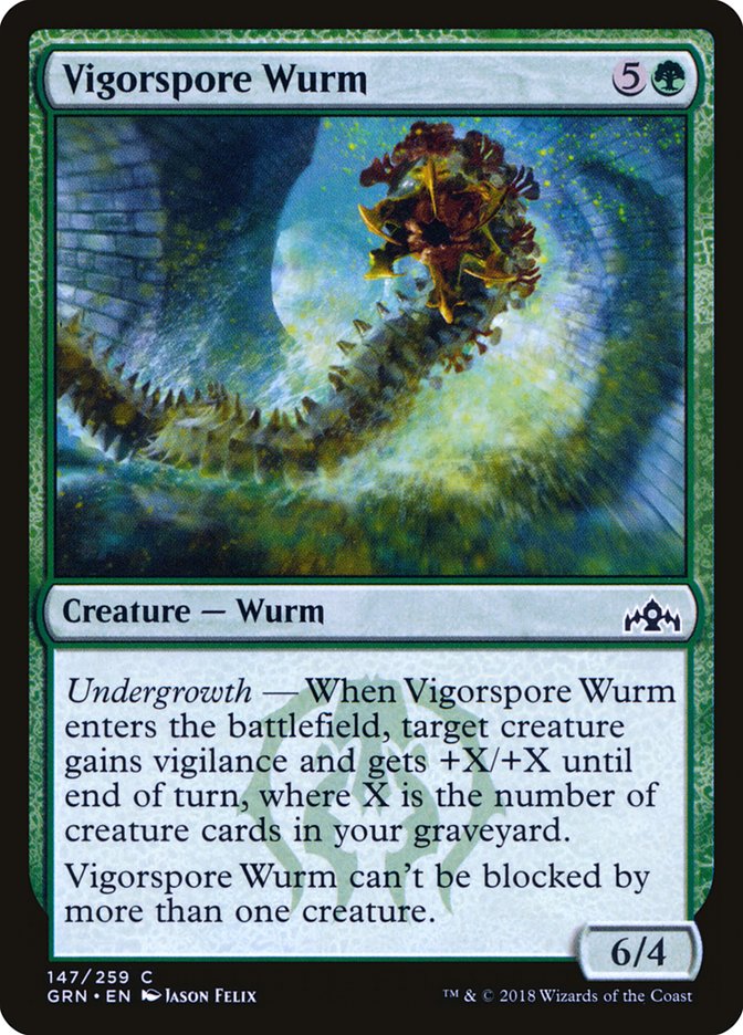 Vigorspore Wurm [Guilds of Ravnica] | Kessel Run Games Inc. 