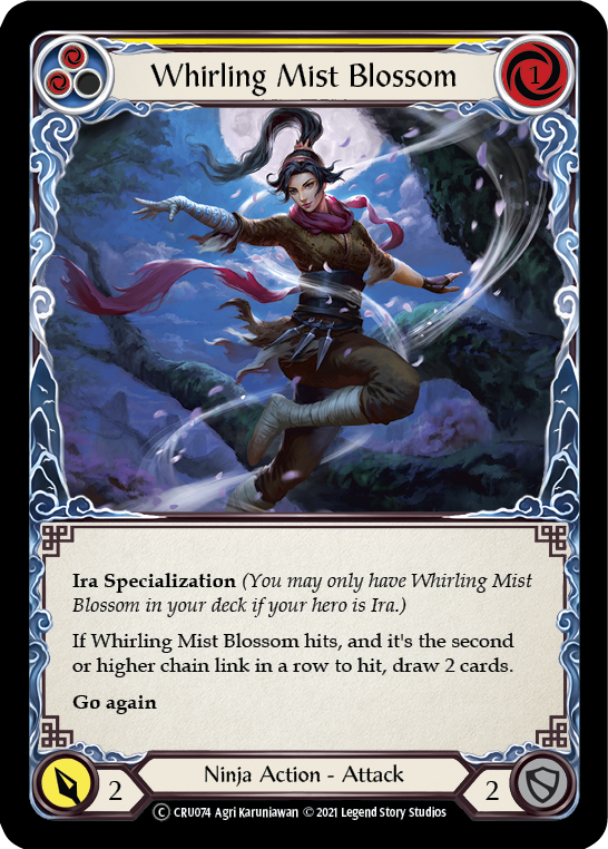 Whirling Mist Blossom [U-CRU074] (Crucible of War Unlimited)  Unlimited Rainbow Foil | Kessel Run Games Inc. 