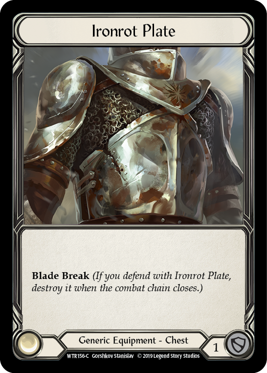 Ironrot Plate [WTR156-C] (Welcome to Rathe)  Alpha Print Cold Foil | Kessel Run Games Inc. 