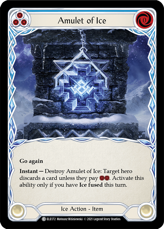 Amulet of Ice [ELE172] (Tales of Aria)  1st Edition Normal | Kessel Run Games Inc. 