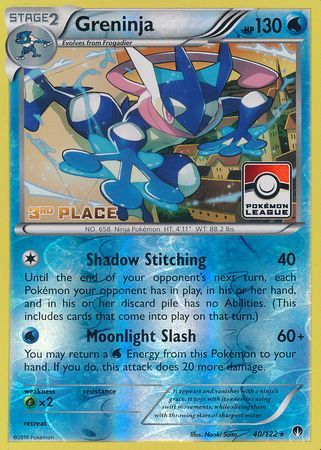 Greninja (40/122) (League Promo 3rd Place) [XY: BREAKpoint] | Kessel Run Games Inc. 