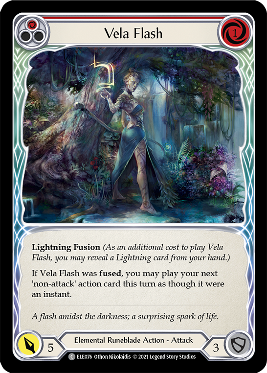 Vela Flash (Red) [ELE076] (Tales of Aria)  1st Edition Normal | Kessel Run Games Inc. 