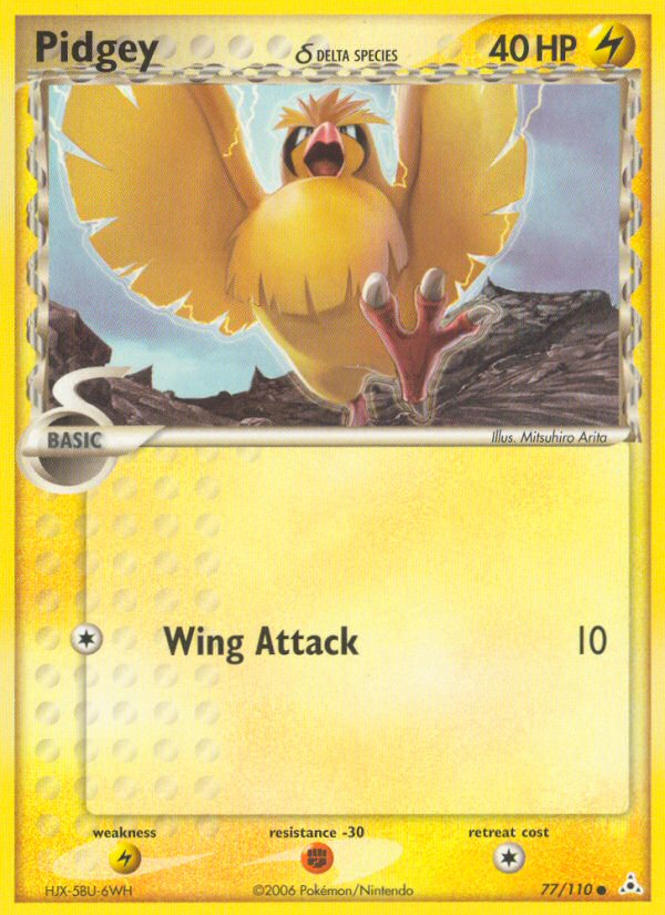 Pidgey (77/110) (Delta Species) [EX: Holon Phantoms] | Kessel Run Games Inc. 