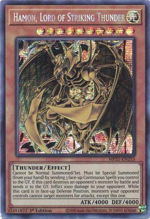 Hamon, Lord of Striking Thunder [MP21-EN253] Prismatic Secret Rare | Kessel Run Games Inc. 