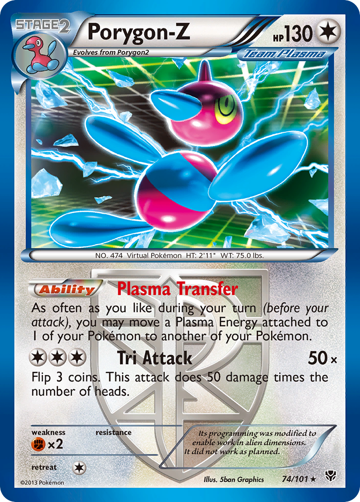 Porygon-Z (74/101) [Black & White: Plasma Blast] | Kessel Run Games Inc. 