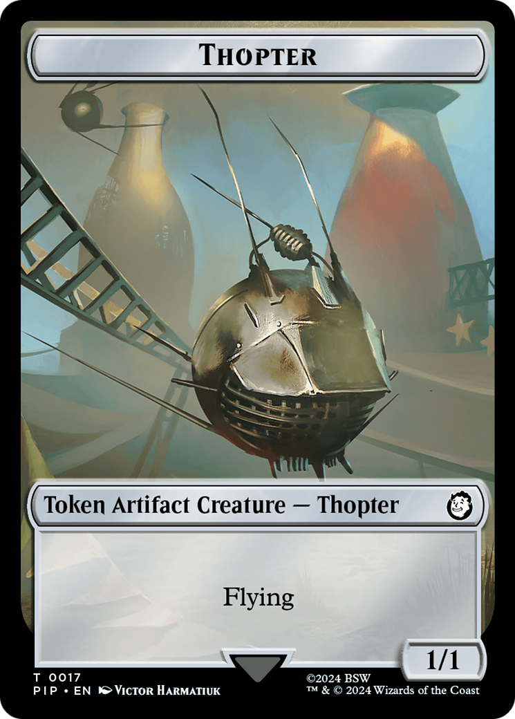 Junk // Thopter Double-Sided Token [Fallout Tokens] | Kessel Run Games Inc. 