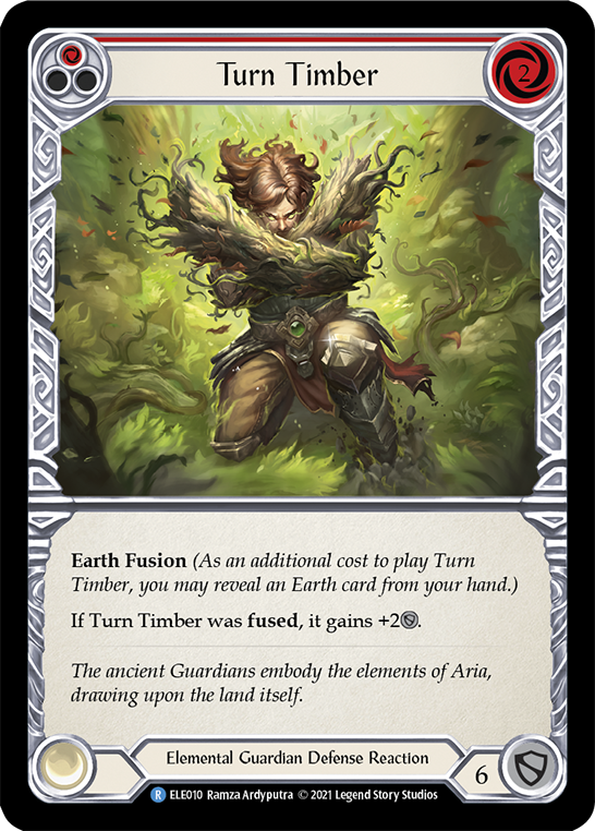 Turn Timber (Red) [ELE010] (Tales of Aria)  1st Edition Rainbow Foil | Kessel Run Games Inc. 